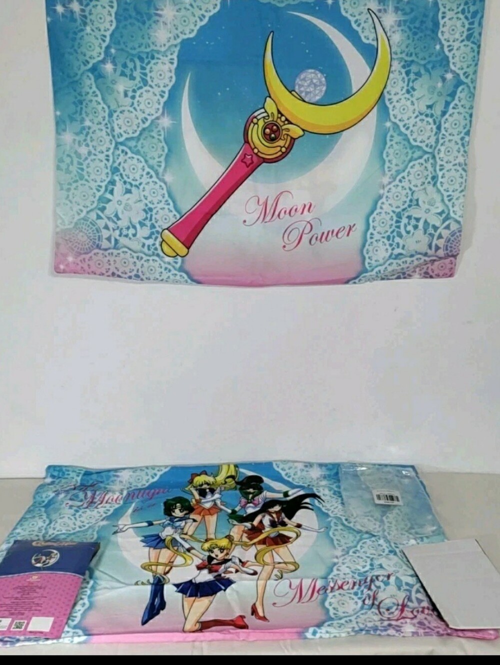 Sailor Moon Scouts Moon Stick Pillowcase Set 2017 90s-style anime New Open Box